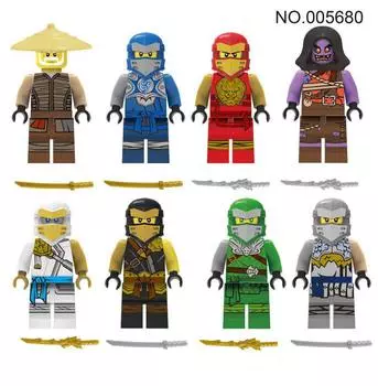 005680 M1810 M1808 M1637 Mirage Samurai Фигурка из строительных блоков Игрушка Ниндзя Сумка The height of the figurine is about 5 cm.