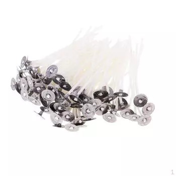 00 шт. малодымные и натуральные фитили для свечей с вкладками 8/10, 12, 14 см на выбор - 50 шт., 8 см