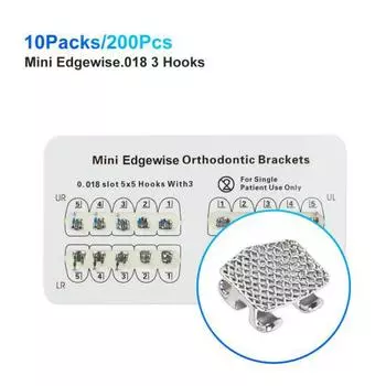 .018 Edgewise Mini Metal Dental 345 hooks