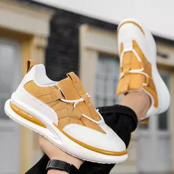 023 Весна/Лето Модные цветные легкие мягкие эластичные мужские спортивные и повседневные туфли Мужская обувь Обувь для скейтбординга 39 чёрный