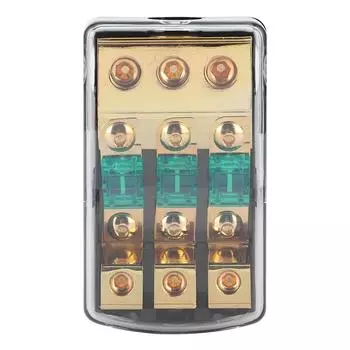 024 Gauge In To 4810 Gauge Out 60A 3-канальный мини-блок распределения предохранителей ANL для автоаудио