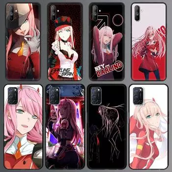 02 Zero Two аниме Darling In The Franxx для Realme C3 8 7 6 Pro C21 чехол для телефона OPPO A53 A52 A9 2020 черный роскошный чехол Coque Realme C3