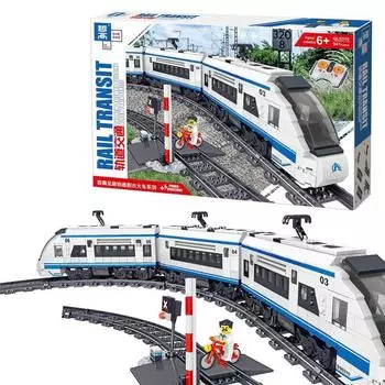 0310 поезд аккумулятор электрический двигатель мини-фигурки развивающие строительные блоки игрушки для детей без коробки