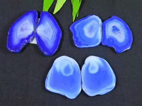 03 пары синих солнечных друз, пара серег с кабошонами, лот из драгоценных камней 29-40 мм RQ-2770