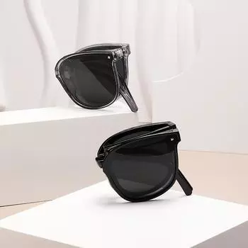 04023 Polarized Large Frame Folding Glasses 2023 New Glasses Ins Wind Street Photography Trendy Sunglasses