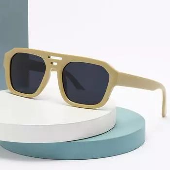 04075 Trendy Versatile Sunglasses 2023 European And American Punk Modern Retro Big Frame Street Shot Trendy Sunglasses