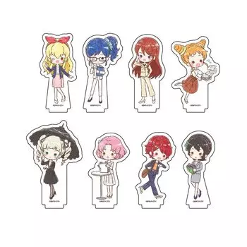 05 Office Girl Art Acrylic Petit Stand Box of 8 Aikatsu! ver. [Graph Illustration]