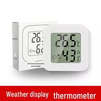 0726 Мини-смайликов ЖК-термометр и гигрометр с клеем для дома и офиса 688 Mini