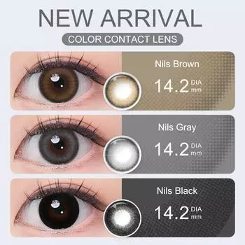 (0,00~-6,00)Цветные контактные линзы Контактные линзы Magister 14.2-14.5 мм контактные линзы градуированные черные 0.00