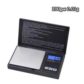 0.01g Jewelry Mini Stainless Steel Electronic Scale Digital Pocket Scale Gold Gram Balance Weight Scale Portable Pocket Scale