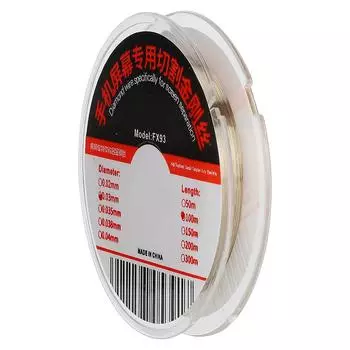 0.03mm Special Cut Alloy steel Wire Accessory for Mobile Phone Screen 100m Length