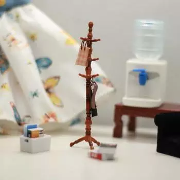 0.05 0.0458333333333333 Масштаб Миниатюрные аксессуары для кукольного домика Миниатюрная вешалка для шляп и пальто Подставка Книга