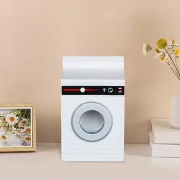 0.05 Миниатюрная деревянная стиральная машина Кукольный домик Мебель Ролевые игры Мини барабанная стиральная машина