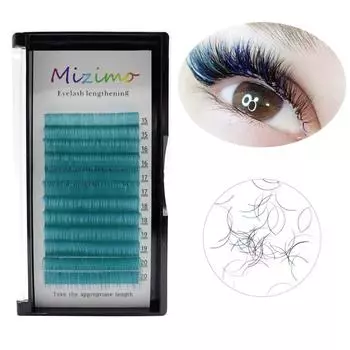 0,07 цвет ресниц свободные зеленые искусственные норковые волосы 15-20 мм мягкие накладные ресницы C