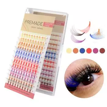 0,07 мм 10D красочные готовые вееры, отдельные ресницы, ручная работа, русские объемные вееры, накладные ресницы, наращивание ресниц, инструменты для макияжа C&0.07mm&10mm