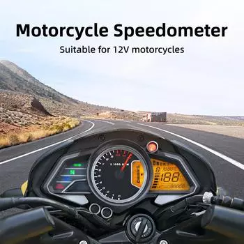 0-12000 об/мин мотоцикл тахометр цифровой спидометр одометр TRIP ODO масляный датчик ЖК-прибор с шестерней 12 В для Bajaj 200NS