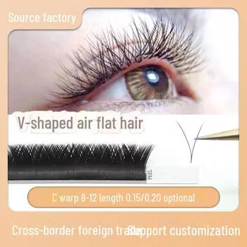 0.15V Плоские накладные ресницы: Накладные ресницы смешанной длины с шифрованием для салонного использования 0.15V 3 Rows C Curl