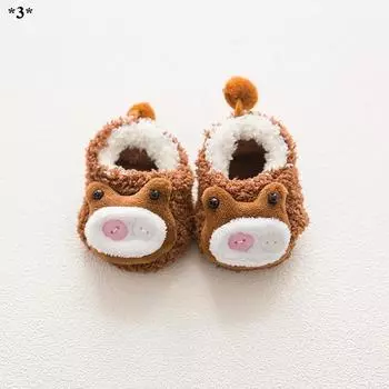0-18 месяцев Носки для мальчиков и девочек Домашние носки Мягкие детские пинетки с нескользящей подошвой Чулочно-носочные изделия для младенцев Осенние детские вещи для девочек 6M