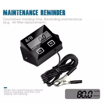 0-20000 об/мин цифровой тахометр с металлическим зажимом, тахометр мотоцикла, газовый двигатель, обороты в минуту, дисплей скорости, датчик рабочего времени