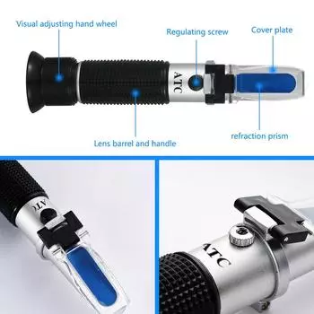 0-20% Refractometer Brix Milk Handheld Sugar Refractometer Sugar Concentration With ATC Sweetness Optics Tester for Milk Fruit