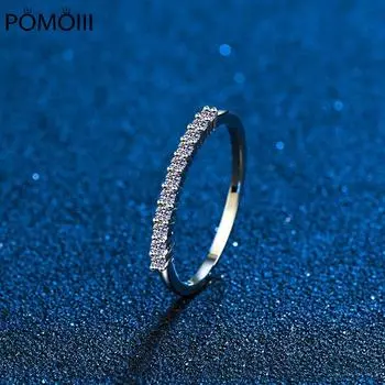0 .22ct Муассанит обручальные кольца кольца женские платиновое покрытие стерлингового серебра Муассанит Вечность кольцо обещание подарок на день рождения 19