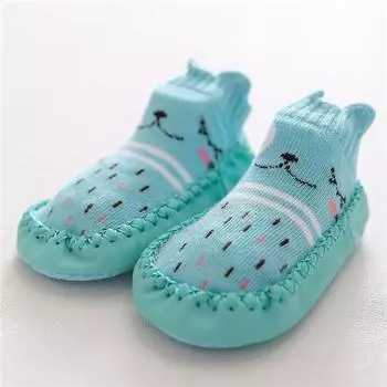 0-24Months Spring Autumn Newborn Rubber Soles Baby Socks Infant Baby Girls Boys Shoes Baby Floor Socks Anti Slip Soft Sole Sock 13cm (9-12months)