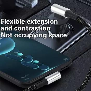 0,25 м 6 А 90 градусов Usb Type C кабель короткий USB зарядный кабель Usb C зарядный кабель для iPhone 15 портативный мини-кабель Power Bank 0.25M