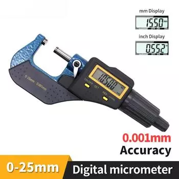0-25 мм внешний микрометр цифровой микрометр измерительные инструменты микрометрические калибры для измерения внешних микрометров электронные