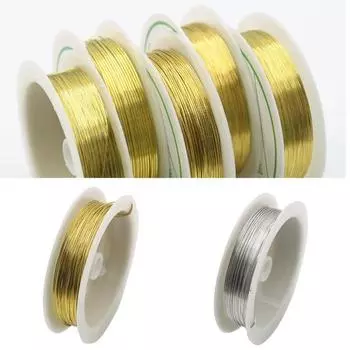 0,2/0,25/0,5/0,7/1 мм медные бусины из проволоки «сделай сам», аксессуары для изготовления ювелирных изделий 1mm серебряный