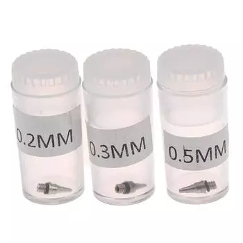 0,2/0,3/0,5 мм Аэрограф для окраски тела, запасные части для пистолета-распылителя, игольчатое сопло 0.3mm