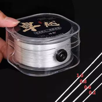 0,2/0,6/0,8/1 мм прозрачный прочный хрустальный эластичный шнур для бисера, нить для самостоятельного изготовления ожерелья, браслета, ювелирных изделий 0.2mm 200m белый