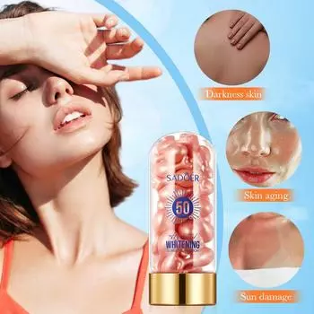 0,34 г * 25 шт. Увлажняющий отбеливающий солнцезащитный крем, солнцезащитная изоляция, длительное увлажнение, без раздражения 0.34g*25pcs