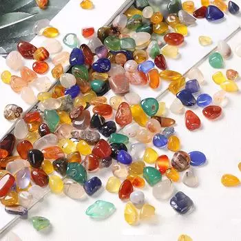 0,35-0,47 дюйма отполированные камни агата Цветные декоративные камни Галька естественная полированная река 0.19-0.27 inches разноцветный