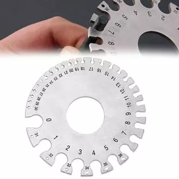 0-36 Металлическая круглая проволочная линейка AWG SWG, измерительный инструмент для толщины и диаметра