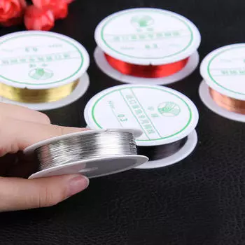 0,3/0,4/0,6/0,8 мм бусины из медной проволоки с покрытием, изготовление ювелирных изделий своими руками 0.8mm медный красный