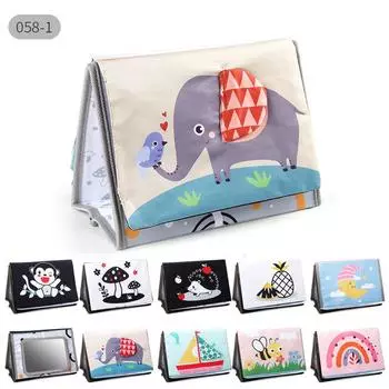 0-3 года ребенок складной настольный календарь тканевая книга, трехмерная цветная игрушка-зеркало с подсветкой из ткани Factory Support Labeling