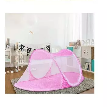 0-3-летняя детская противомоскитная сетка, портативная складная полиэстеровая кровать для сна новорожденного, дорожная детская противомоскитная сетка, дорожная кровать розовый