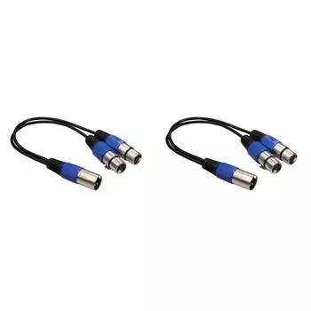 0,3 м XLR штекер на двойной XLR гнездо Y-разветвитель микрофонный DJ аудио кабель