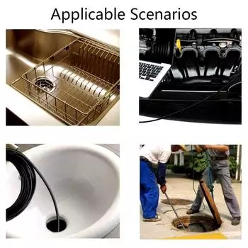 0,3-мегапиксельная эндоскопическая камера 3 в 1 с регулируемыми светодиодами Водонепроницаемая микроинспекционная видеокамера 1 метр/2 метра/5 метров 1m чёрный