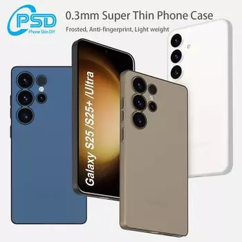 0,3 мм ультратонкий микро матовый полупрозрачный жесткий полипропиленовый чехол для Samsung S25 Ultra S25 S25 Plus S24 Ultra Samsung матовый чехол против отпечатков пальцев против царапин Samsung S23 Ultra