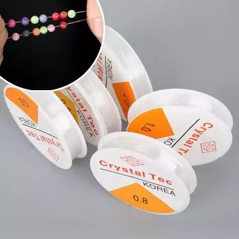 0,4-1,0 мм прозрачная эластичная кристаллическая линия для изготовления ювелирных изделий, бисерная веревка, шнур, нить 0.7mm 10M