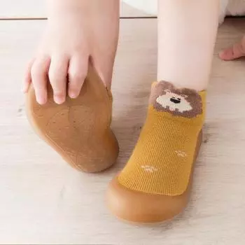 0-4 года Детские туфли для ходьбы Детские носки Детские мягкие нескользящие тапочки для пола 18-19 розовый