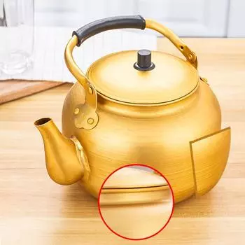 0,55-3 л Золотой алюминиевый чайник большой емкости чайник для воды портативный кофейник уличный кувшин для чая бытовой кухонный чайник