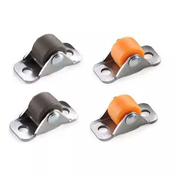 0.5/0.8 Inch Straight Wheel Directional Casters Rubber Silent Hardware Storage Box Concealed Furniture Tray Casters