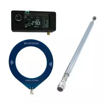 0,5-108 МГц вседиапазонный радиоприемник с антенной 1,9-дюймовый IPS-экран компактный портативный внутренний наружный HF/SW/MW/VHF радио чёрный