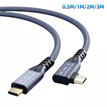 0,5/1/2/3 м PD3.1 240 Вт Тип C Кабель для быстрой зарядки USB3.2 Прямоугольный шнур USBC к USBC Тип C Зарядный кабель для Samsung