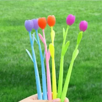 0,5 мм шариковые ручки-тюльпаны, меняющие цвет гелевые ручки, офисные принадлежности, ручка для письма, школа зелёный