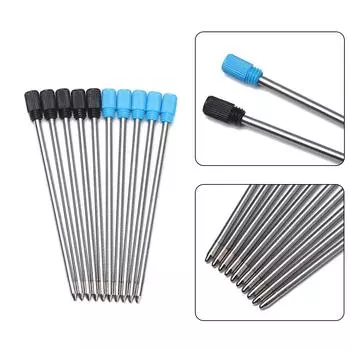 0,5 мм школьные письменные принадлежности для офиса, средний наконечник, сердечник, синие/черные чернила, шариковая ручка, металлические стержни