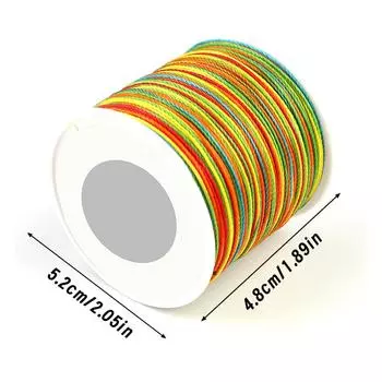 0.5mm/106M Polyester Rope Colorful Braided Rope Leather Wax Cord DIY Handmade Leather Round Wax Cord Bracelet Headband красный