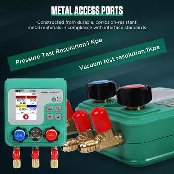0-6000 кПа Манометр для холодильной установки Цифровой вакуумный манометр для проверки коллектора Измеритель фторида хладагента для автомобильного кондиционера